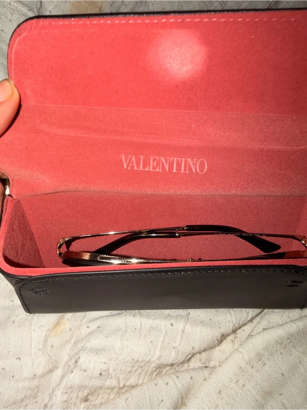 Valentino Gold Frame Sunglasses with Purple Gradient Lenses